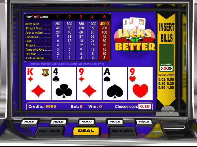 Easy no-download video poker! Jacks or Better, Bonus, Double Double, Deuces, Joker Poker, total of 1 Easy no-download video poker! Jacks or Better, Bonus, Double Double, Deuces, Joker Poker, total of 1