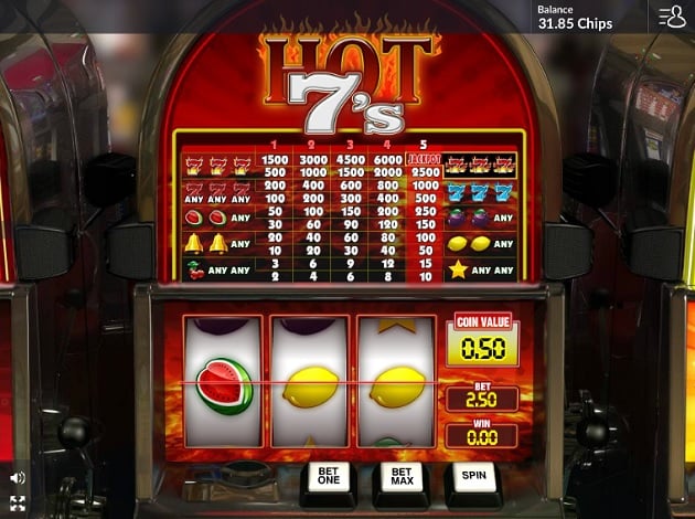 Slot Machine Four 7s