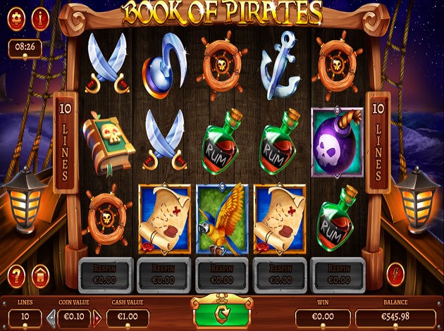 Spiele den Book of Pirates Spielautomat gratis auf Videoslots.com
