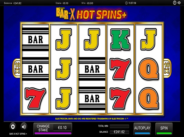Bar x hot spins free play video poker