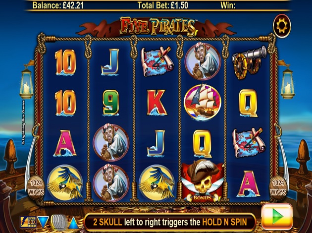 Play Five Pirates Video Slot Free at Videoslots.com