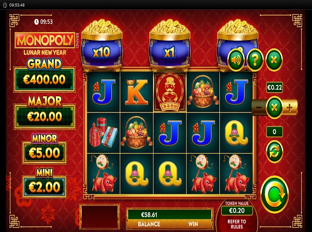 Monopoly lunar new year slot free demo & game review 2022 Play Monopoly Lunar New Year Video Slot Free at Videoslots.com