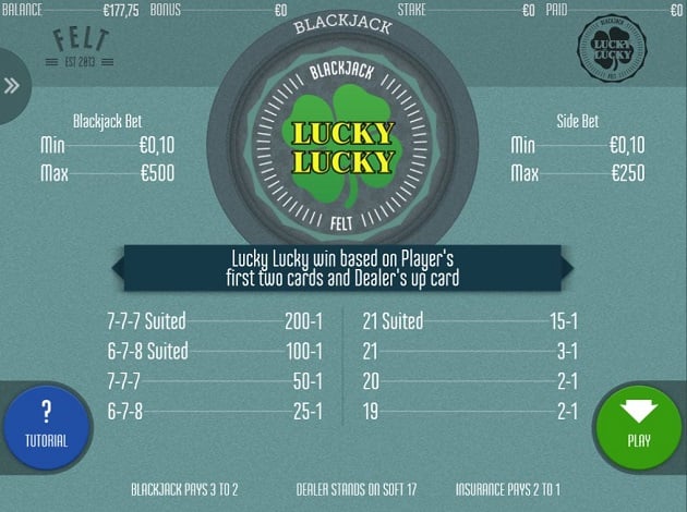 Aug 02, · The “Lucky Lucky” (LL) blackjack side bet has payouts based on the player’s two cards and the dealer’s up-card.After the player makes the LL bet, the values of the player’s two cards and dealer’s up card are summed.Hands that total 19, 20 or 21 are winners, with bonuses for suited hands and for the hands and Win extra large payouts with lucky lucky blackjack Düziçi
