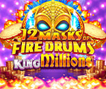 12 Masks of Fire Drums King Millions